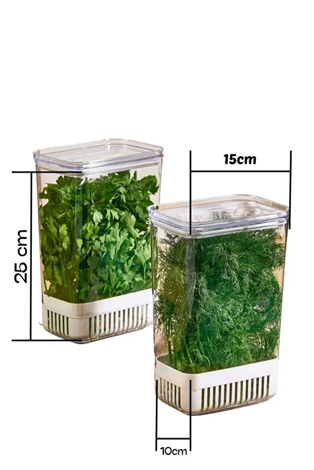 Yeşillik Saklama Kabı 2'li Set – 2900 ml | Sebze Saklama & Buzdolabı Tazeleyici Kutu Yeşillik Saklama Kabı 2'li Set – 2900 ml | Sebze Saklama & Buzdolabı Tazeleyici Kutu
